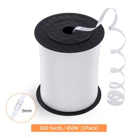 Black Glitter Curling Ribbon for Crafts 500 Yards of Gift Wrapping Balloons Hair and Florist Iridescent Crimped and Thin Ribbon, 3/16" Gift Ribbon for Baby Shower, Christmas(1 Roll)