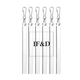 Fabrics and Drapes 72 Inch (6 Foot) - 6 Pack Amazing Drapery Flexible Clear Acrylic Baton Curtain Wands 1/2 Inch Thick with Snap Hooks - Style #0288