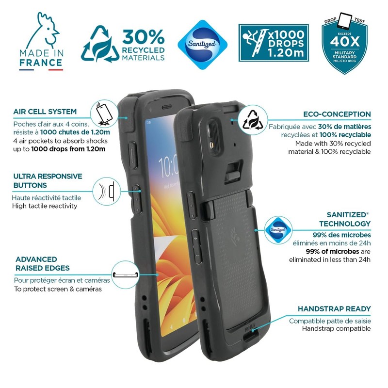 MOBILIS Rugged Case for Zebra TC22 TC27 Mobile Computer, Reinforced