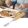 Disabled Patient Arthritis Elder Utensil Removable Flexible Rotating Eating Fork