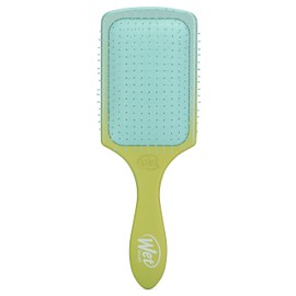 Wet Brush Paddle Detangler, Green/Blue - Ultra-Soft IntelliFlex Bristles with AquaVent Design Great For Hair Treatments - Pain-Free Brush For Wet, Dry, Damaged Hair