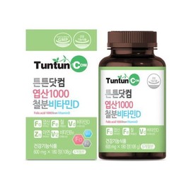(Food) Tuntun.com Tunton.com Folic Acid 1000 Iron Vitamin D (6 months supply) Folic Acid 600 Iron Vitamin D 6 months supply / (식품) 튼튼닷컴튼튼닷컴 엽산1000철분비타민D (6개월분) 엽산600철분비타민D6개월분