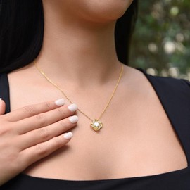 To My Beautiful Soulmate, You Complete Me - Love Knot Necklace, Anniversary Present for Wife, Thoughtful Gift for Fiancée, Romantic Gift for Future Wife Soulmate (18k Yellow Gold - Luxury Box)