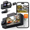 WOLFBOX i17 4K 3 Channel Dash Cam Integrated 5.8GHz WiFi