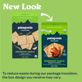 Patagonia Provisions - Rosemary Garlic - Certified Organic Crackers - Non-GMO, Plant-Based, No Added Sugar