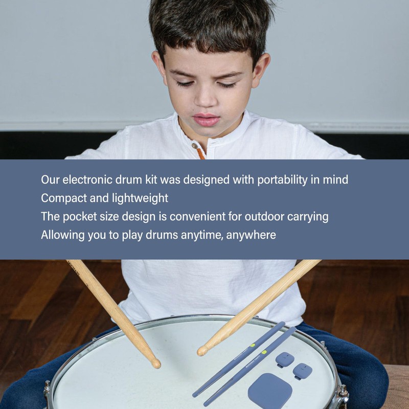 3D Motion Sensing Air Drum Kit, Portable Virtual Drum Machine