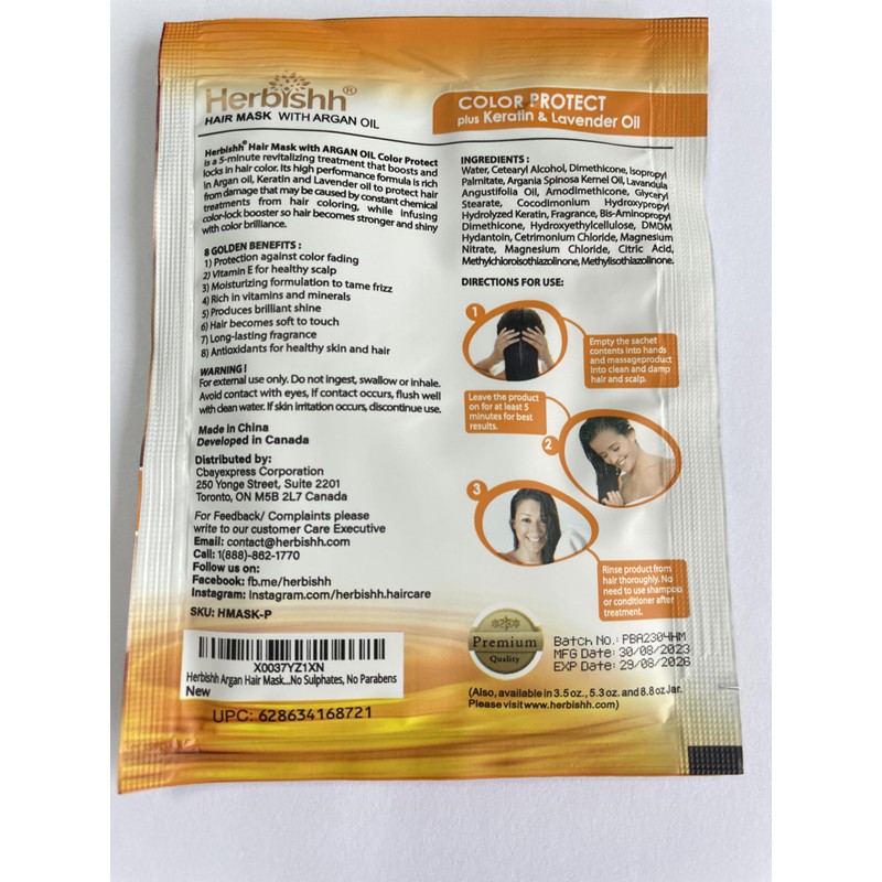 Herbishh Argan Hair Mask-Deep Conditioning & Hydration For Healthier Looking