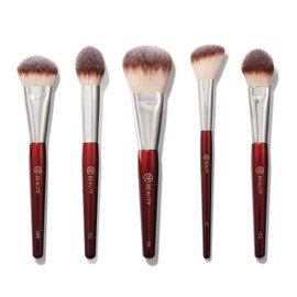 BK BEAUTY BK BEAUTY - CORE LINE EXTENSION FACE SET (5PC) - Professional Makeup Brush Set for Liquid, Cream & Powder | Premium Makeup Brushes for Flawless Application