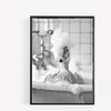 gfc FUNNY BATHROOM duck taking a bubble bath A4 UNFRAMED
