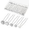 Gingbiss 40 Pack Wedding Pearl Hair Pins for Bridal, Silver