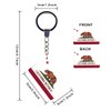 QQSD California Flag Keychain Key Ring, 2 Pack