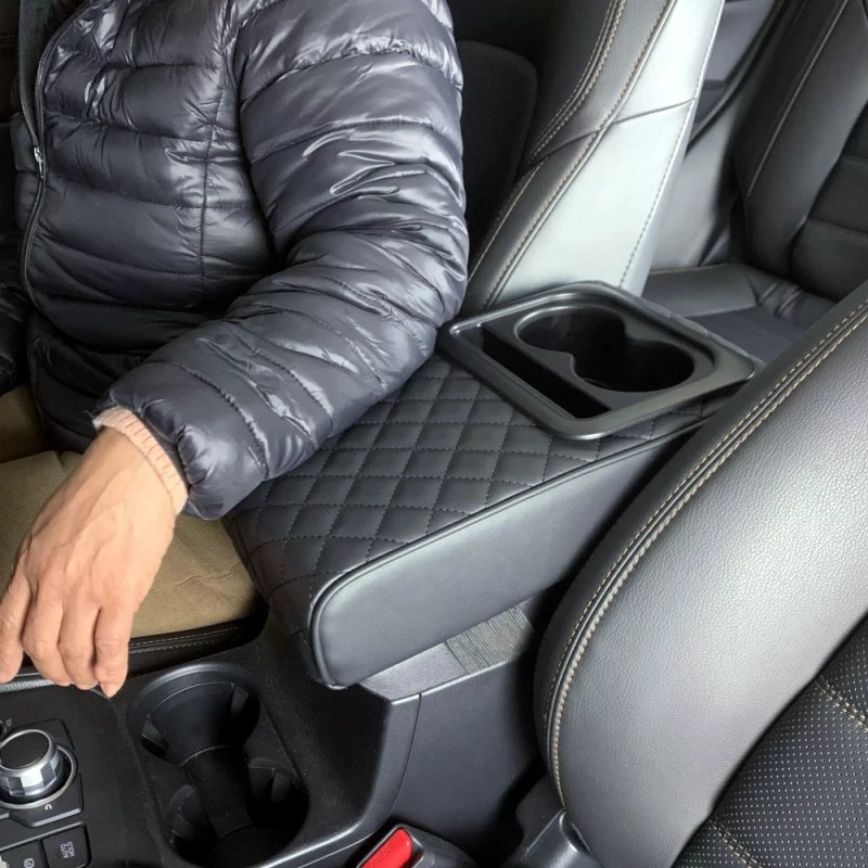 Unbranded Leather Car Center Console Cover with Cup Holders Universal