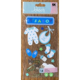 Jolee's Boutique Jolees Baby Its A Boy Title New Born Arrival Welcome Toys Bib Scrapbook Stickers
