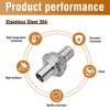 Napredak 1/2 Inch Stainless Steel Hose Barb Bulkhead Fitting for