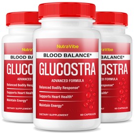 (3 Pack) Glucostra – Original Daily Formula with a Clean, Powerful Blend to Help Maintain Balanced Levels, Circulatory Health & Everyday Vitality | Gentle, Easy-to-Swallow Pills (180 Capsules)