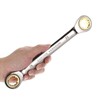 sourcing map Double Box End Ratcheting Wrench 19mm x 22mm
