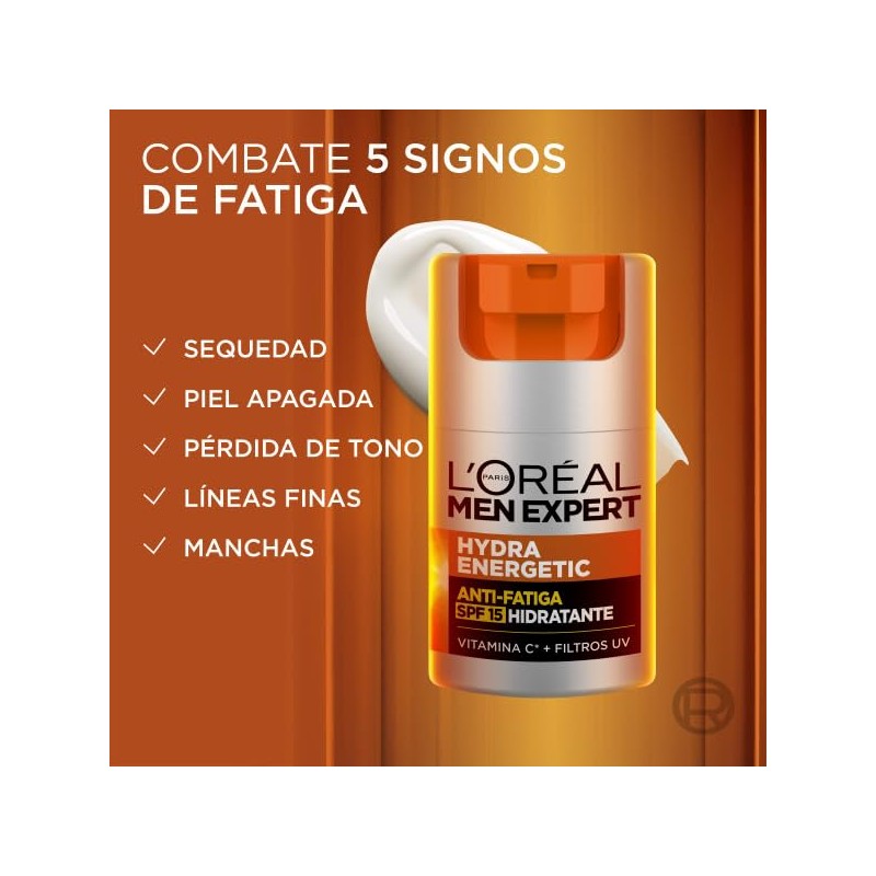 Men Expert Hydra Energetic Hidratante Anti-Fatiga Spf15 50 M