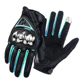 Scoyco Women Motorcycle Gloves Full Finger Motocross Racing Gloves Breathable Hard Knuckle Extreme Sports Guard for BMX ATV MTB Riding Cycling