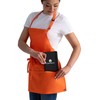 Chef Works Unisex Three Pocket Apron, Tangerine, One Size