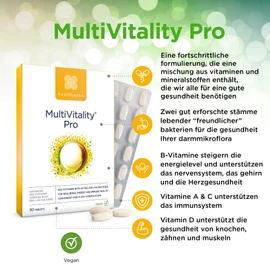 Healthspan Multivitamin Probiotic Premium All on One Vitamin and Mineral Blend with Live Cultures Immunity, Energy and Gut Health Vegan 90 Tablets