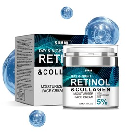 Collagen, Retinol & Hyaluronic Acid Cream - Anti-Aging Face Moisturizer for Face, Firming Skin Care for Neck Décolleté, Daily Moisturizer Cream Day & Night - 1.7 fl.oz