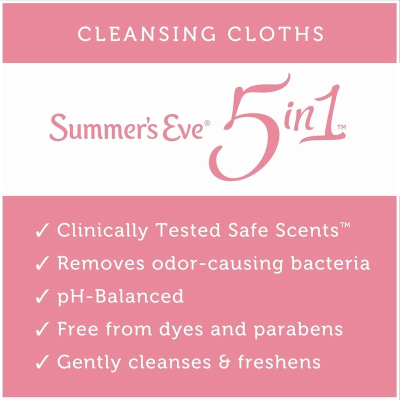 Summer's Eve Cleansing Cloths for Sensitive Skin, Sheer Floral, 32