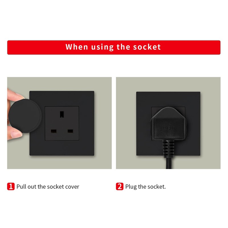 Norjews 20 Pack Plug Socket Covers UK, Child Safety Plug