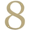 Distinctions by Hillman 843158 4-Inch Flush-Mount Polished Brass House Number