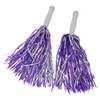 4-Pack Purple and Pink Cheerleading Pom Poms 35cm, Glittery, Shimmering