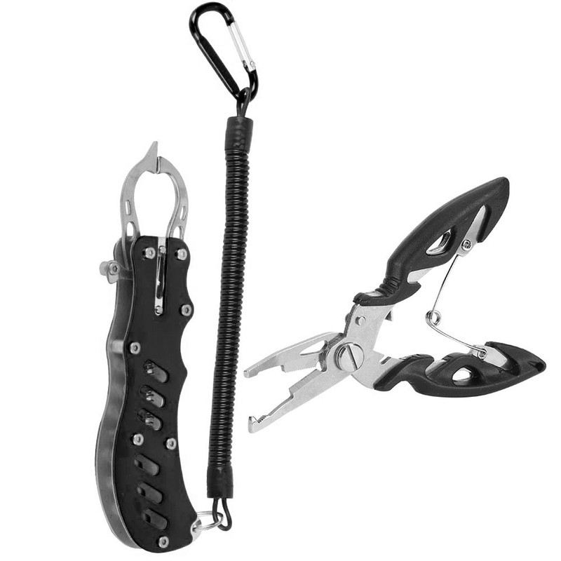 Fishing Plier Multipurpose Portable Fishing Pliers Fish Grips with Lanyard