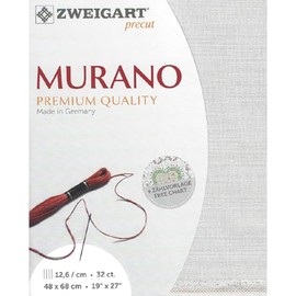 Zweigart Murano Precut 3984 Counted Fabric 7011 Light Grey 48 x 68 cm