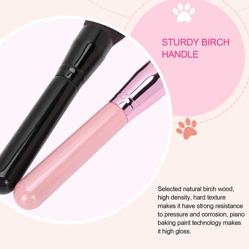 2pcs Makeup Brush Soft Hair Foundation Contour Powder Cat Claw