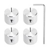 sourcing map 4 Pcs Aluminium Potentiometer Knobs, 1/4"(6mm) IDx5/8"(15mm) ODx1/2"(12.5mm)