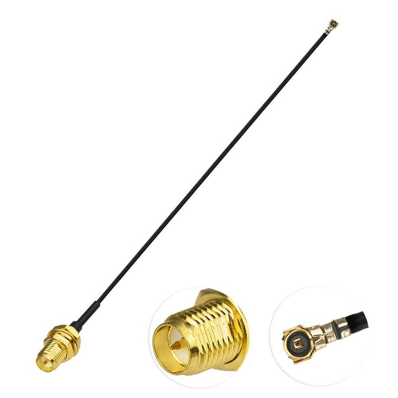 SUPERBAT U.fl/IPEX MHF4 Cable (6inch 2-Pack) MHF4 to RP-SMA Bulkhead