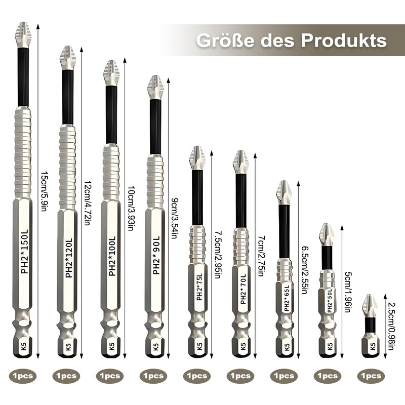 High Magnetic Screwdriver Drill Bit Set, Magnetic Screwdriver Bit Set,