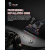 MZS Racing Motorcycle Mirrors, Fairing Rearview Side Mirror Adjustable Black