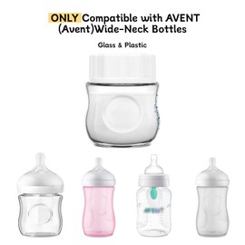 (8-PCs) Travel Bottle Caps Compatible with Avent Bottles-Baby Bottle Lid-Bottle Lids Replacement-Travel Caps-Rewritable Sealing Discs for Avent Wide Mouth Bottles (8)