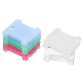 PATIKIL Plastic Floss Bobbin, 100 Pack Sewing Thread Card Board for Cross Stitch Embroidery Storage Organizer, Multicolor