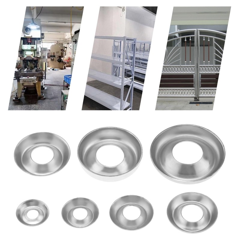 VGOL 170pcs Stainless Steel Cup Countersunk Washers #4#6#8#10#12#14#16 Cup Washer