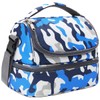FlowFly Kids Double Decker Cooler Insulated Lunch Bag Large Tote