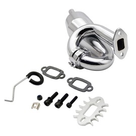 FLMLF Alloy Exhaust Tuned Pipe of 23CC-36CC Engine Fit for 1/5 HPI ROFUN BAHA King Motor ROVAN Baja SS 5B 5T 5SC Truck Parts