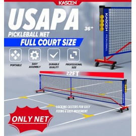 KASCEN Pickleball Replacement Net 22ft x 3ft for Indoor or Outdoor Fits for Most Free-Standing Pickle Ball Frame,Only Net Blue