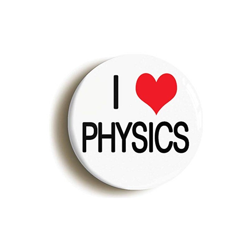 Ozorath I HEART LOVE PHYSICS BADGE BUTTON PIN (Size is