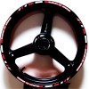 CGD Graphics REFLECTIVE RED WHITE GP RIM STRIPES WHEEL DECALS