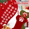 Dog Stocking with Initials，Bone Christmas Stocking with Letters,Large Knit Embroidered