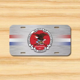 Amel NRA 2nd Second Amendment Rifle Gun USA Vehicle License Plate Front Auto Tag NEW