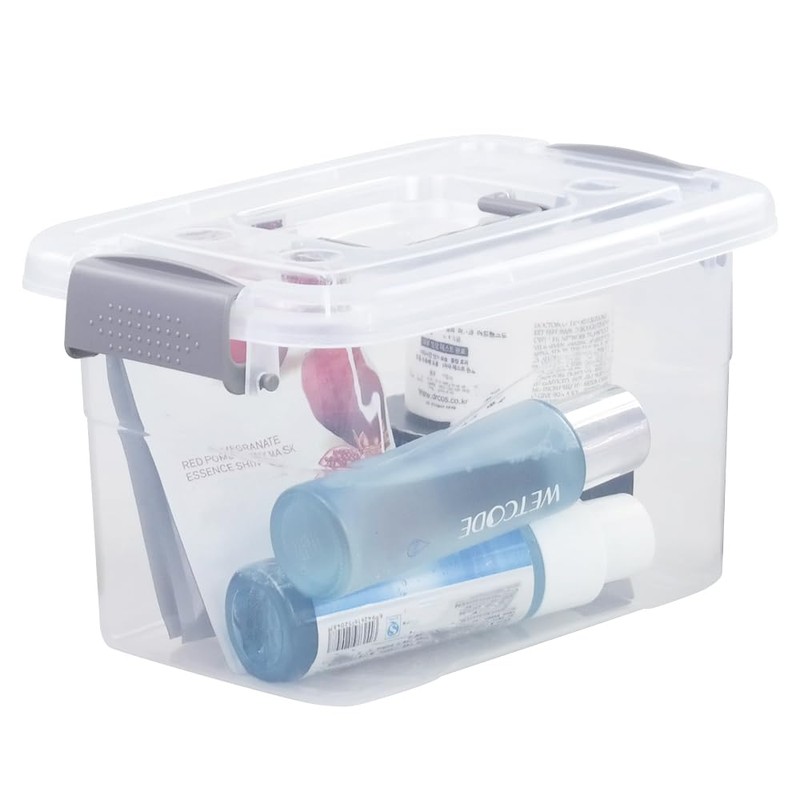 Minekkyes 6-Pack Home Storage Bins, Plastic Container, Latching Box with