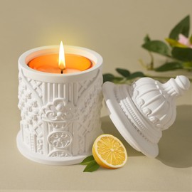 Scented Candle Palace Inspiration - Lemon Scent Relaxation and Meditation - Decorative Dome Jar for Bedroom, Living Room, Spa, Office, Home Scent - Stress Relief Gift