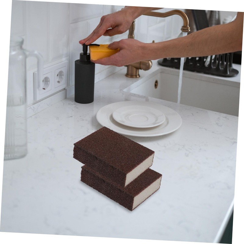 Hohopeti 5pcs Diamond Cleaning Brush Scrub Sponge for Kitchen Household