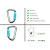 ProClimb Aluminum D Carabiner - Triple-Locking Gate 28kN